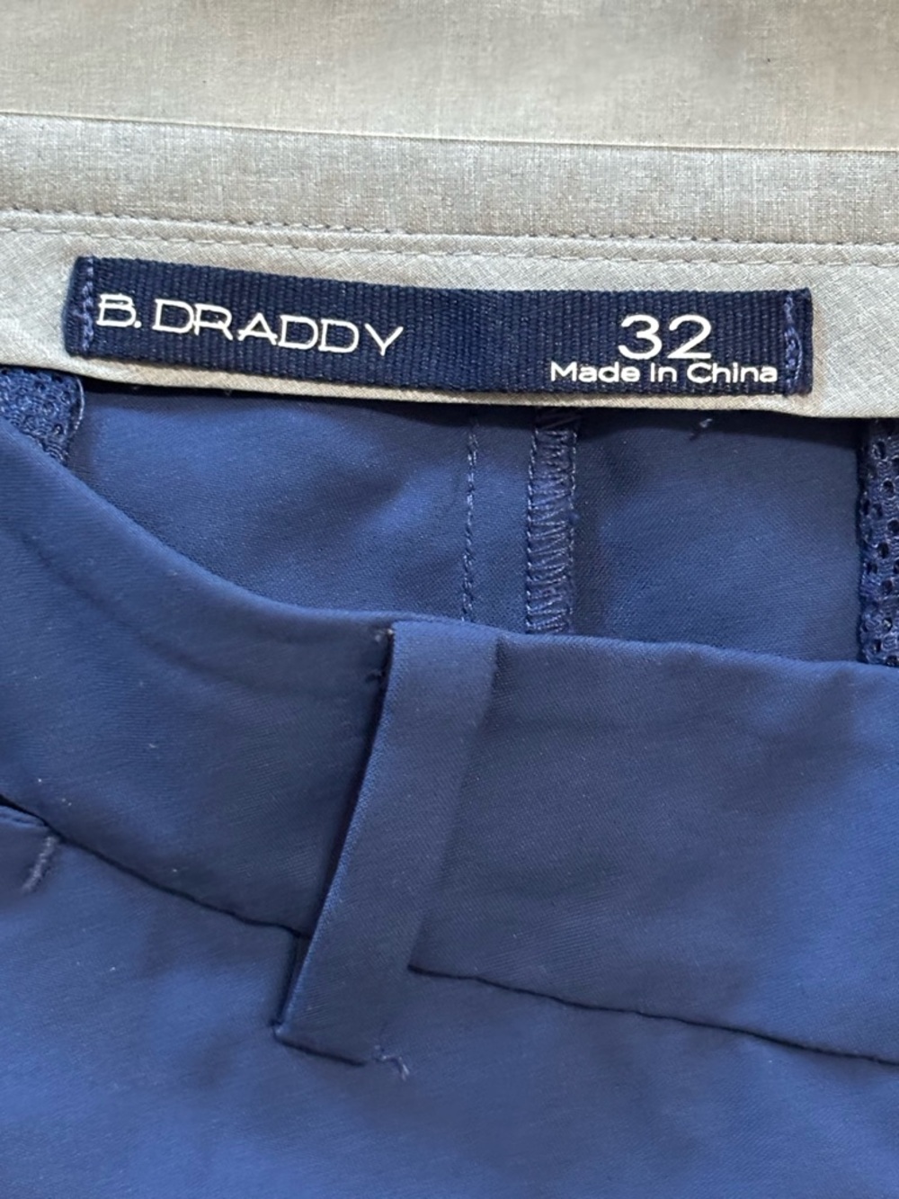 B Draddy Men's Blue Stretch Featherweight golf pants 32 - Picture 3 of 5